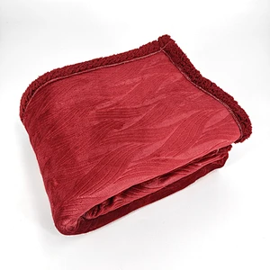 Polyester Super Soft Brushed Double Layers Flannel Sherpa Blanket